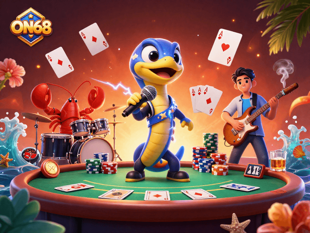 Experience the ON68 excitement with dynamic underwater entertainment and casino gameplay.