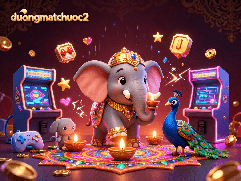 Engage in the vibrant duongmatchuoc2 dynamic gaming scene featuring colorful arcade elements, celebrating Asian culture.