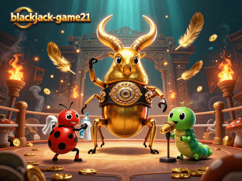 Engage in blackjack-game21 challenges with vibrant characters in a dynamic casino scene.