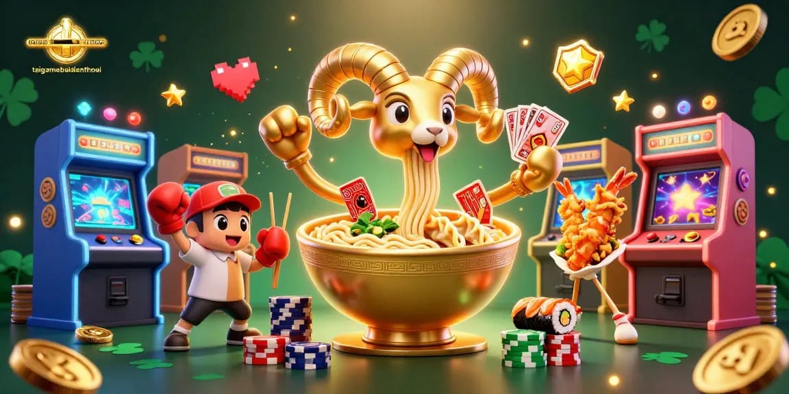 Engage in thrilling gameplay with taigamebaidienthoai's vibrant casino-themed 3D illustration.