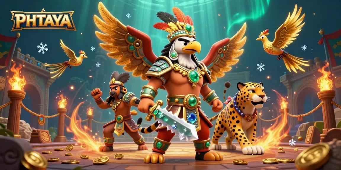PHTAYA showcases exciting Aztec-themed casino adventures with warriors and golden treasures.