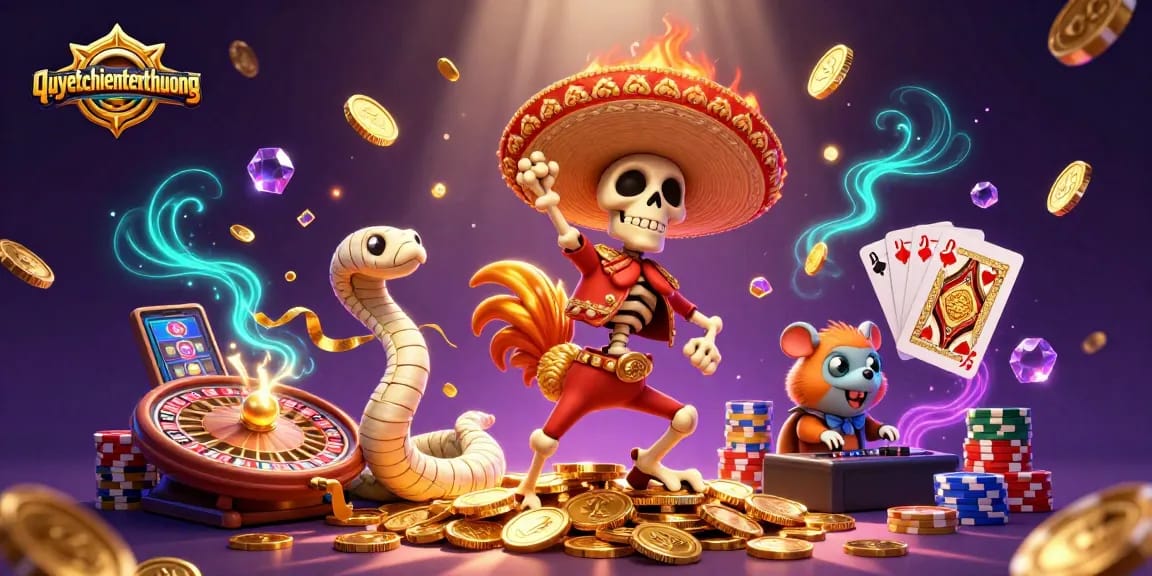 Experience the excitement of gaming with quyetchientienthuong, featuring lively characters and abundant casino elements.