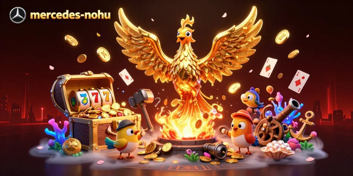 Experience the excitement of mercedes-nohu with molten treasure and slot symbols in this vibrant 3D illustration.