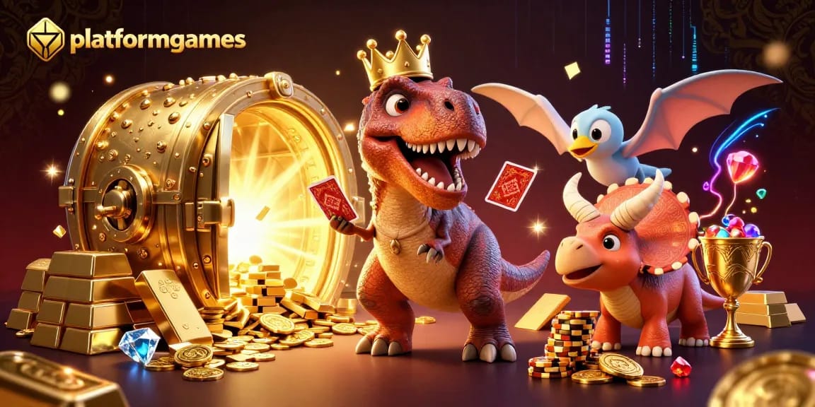 Engage with platformgames by shuffling cards in a vibrant online casino scene with thrilling characters.