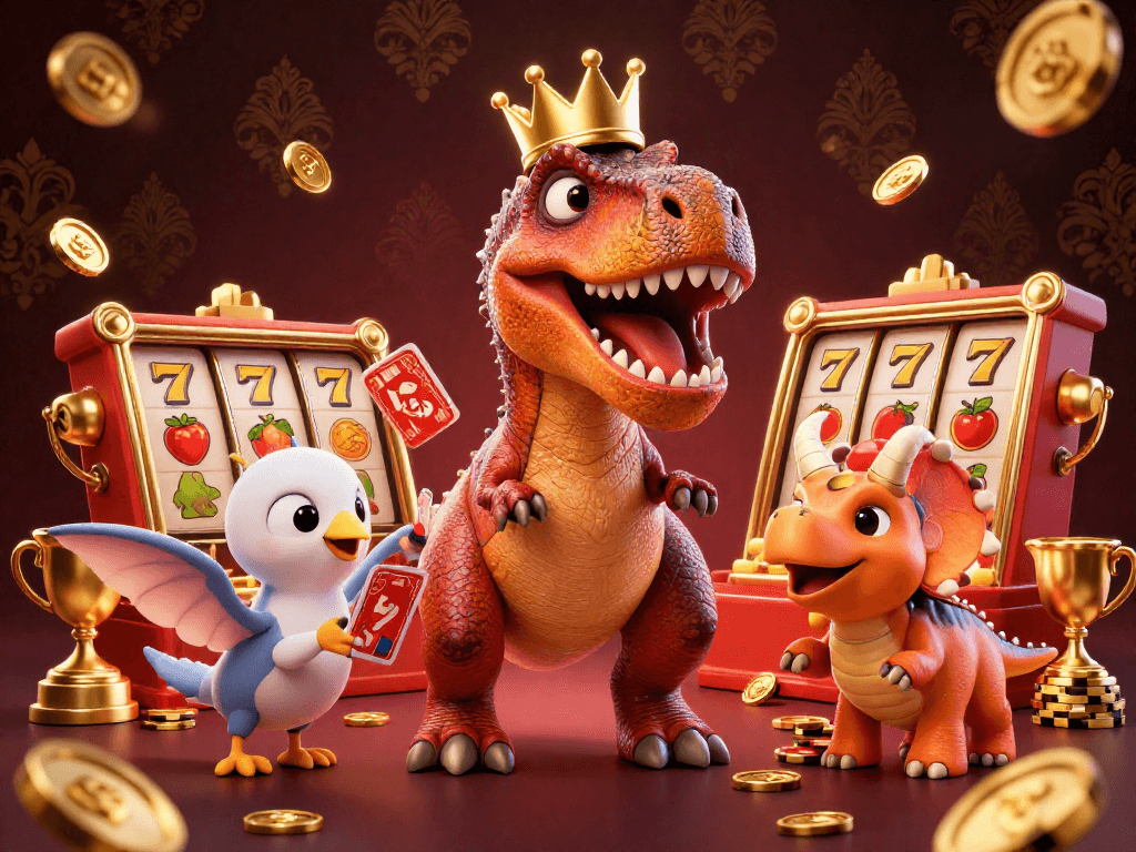 Join the exciting gameplay at gamenongtraivuive with animated casino characters and vibrant slot elements.