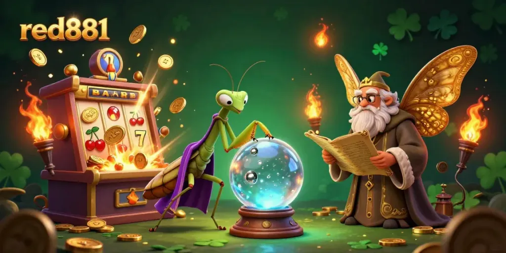 Experience thrilling moments at red881 with captivating 3D cartoon fortune teller and jackpot excitement.