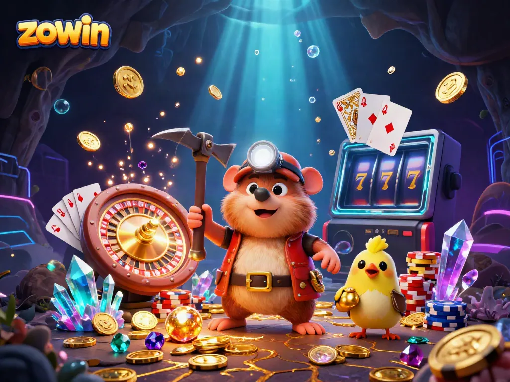 Zowin enhances your gambling experience with a treasure hunter theme featuring jewels and coins.