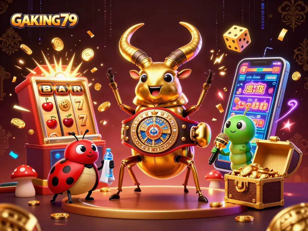 Watch GAKING79's thrilling cockfighting action with vibrant casino elements showcasing excitement.