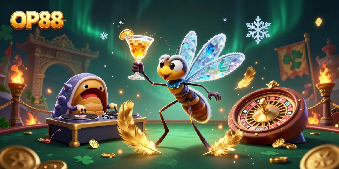 Engage in thrilling OP88 casino adventures featuring a unique 3D frozen mosquito mascot.