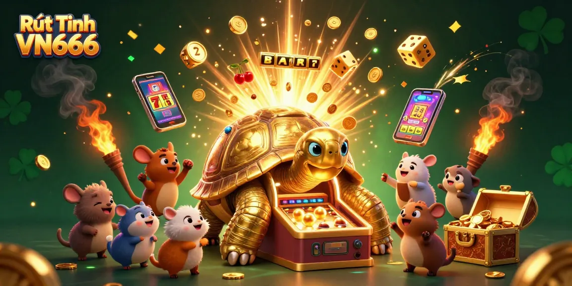 Spin to win with Rút Tiền VN666 at this vibrant casino illustration featuring golden motifs and thrilling gameplay!