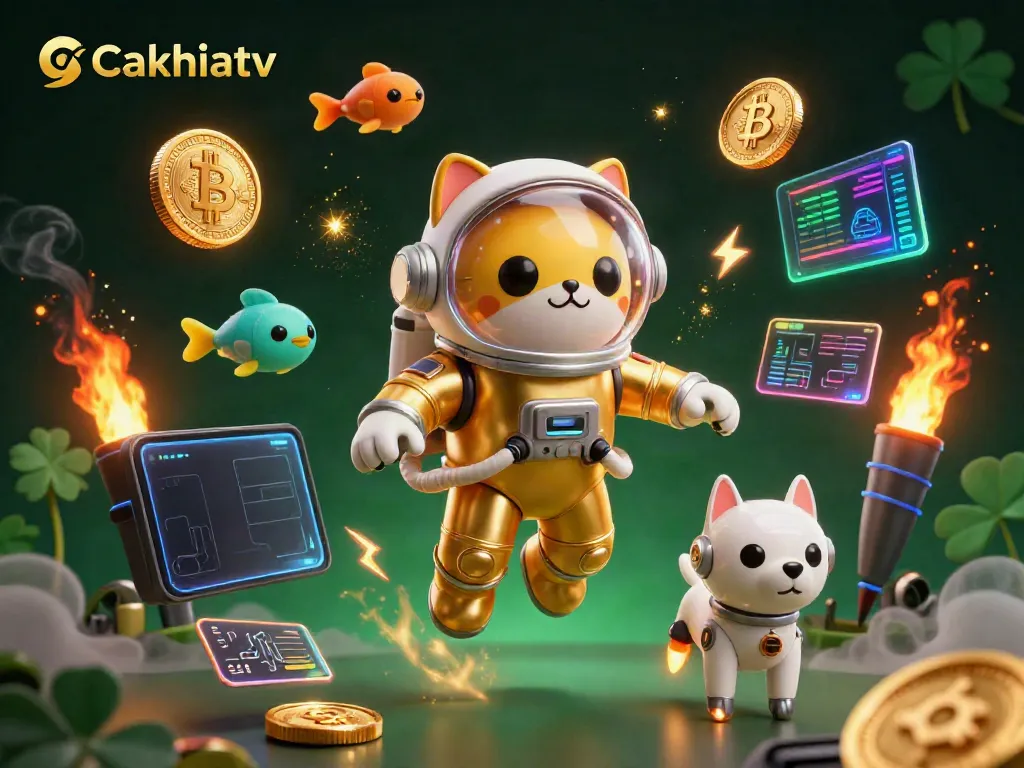 Experience the action with Cakhiatv featuring vibrant 3D cartoon characters in a cosmic betting environment.