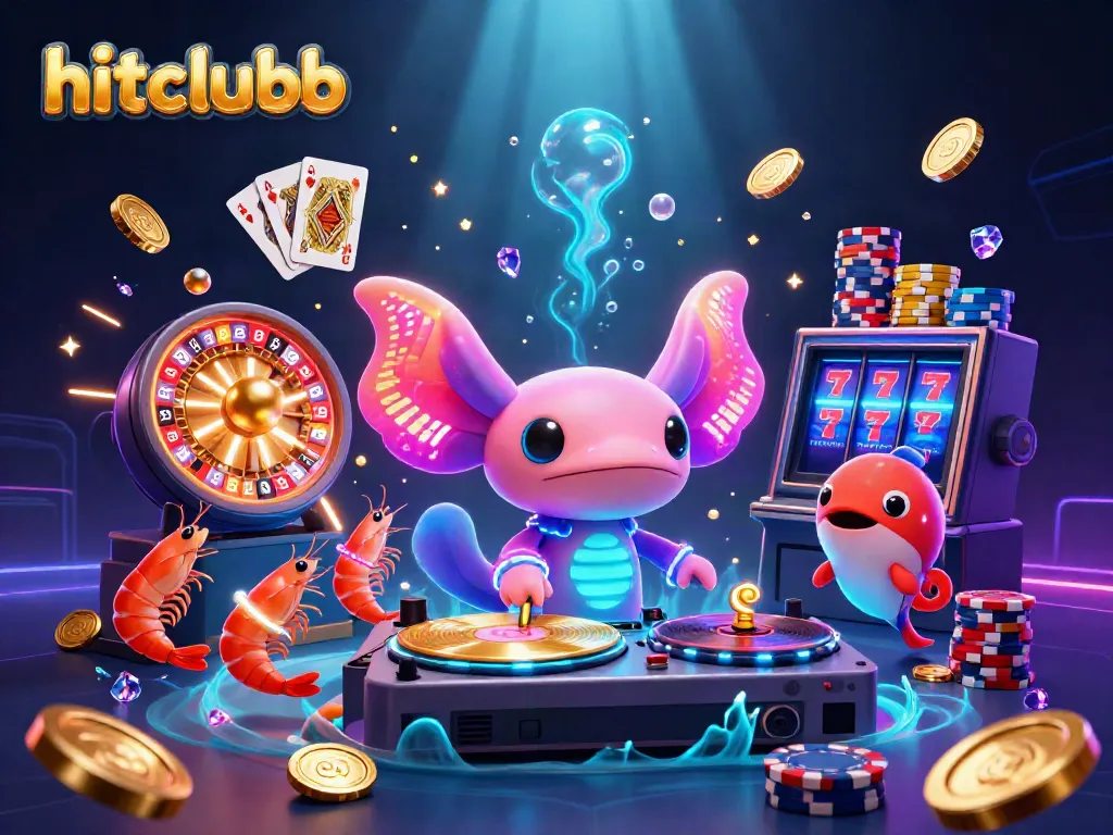 Engage in thrilling gameplay at hitclubb with vibrant characters, golden coins, and live casino excitement.