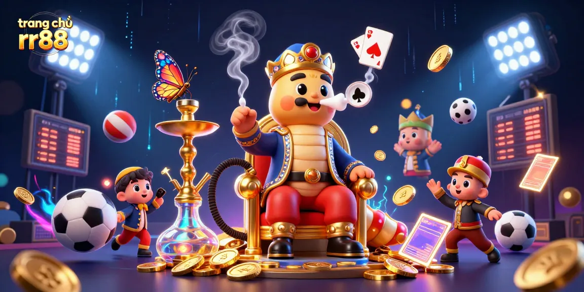Experience the excitement of trang chủ rr88 with a vibrant casino scene featuring action-oriented 3D game elements.