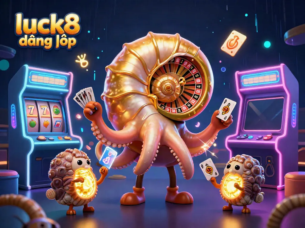 Experience winning excitement with luck8 đăng nhập in a vibrant 3D casino world filled with games and glowing details.