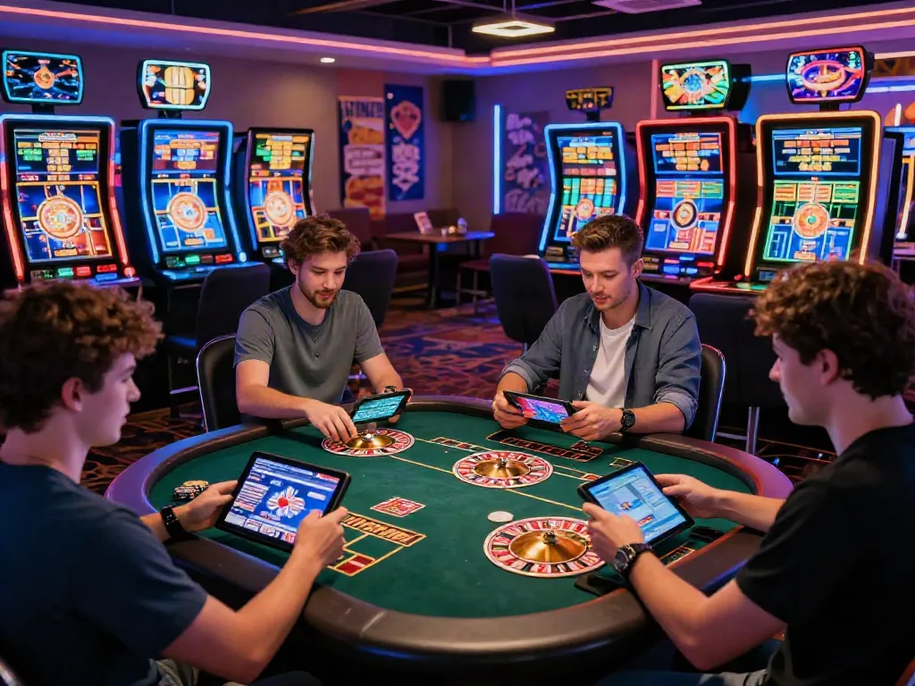 Thrilling online gaming atmosphere in USA casinos for UK players advocating a vibrant casino experience.