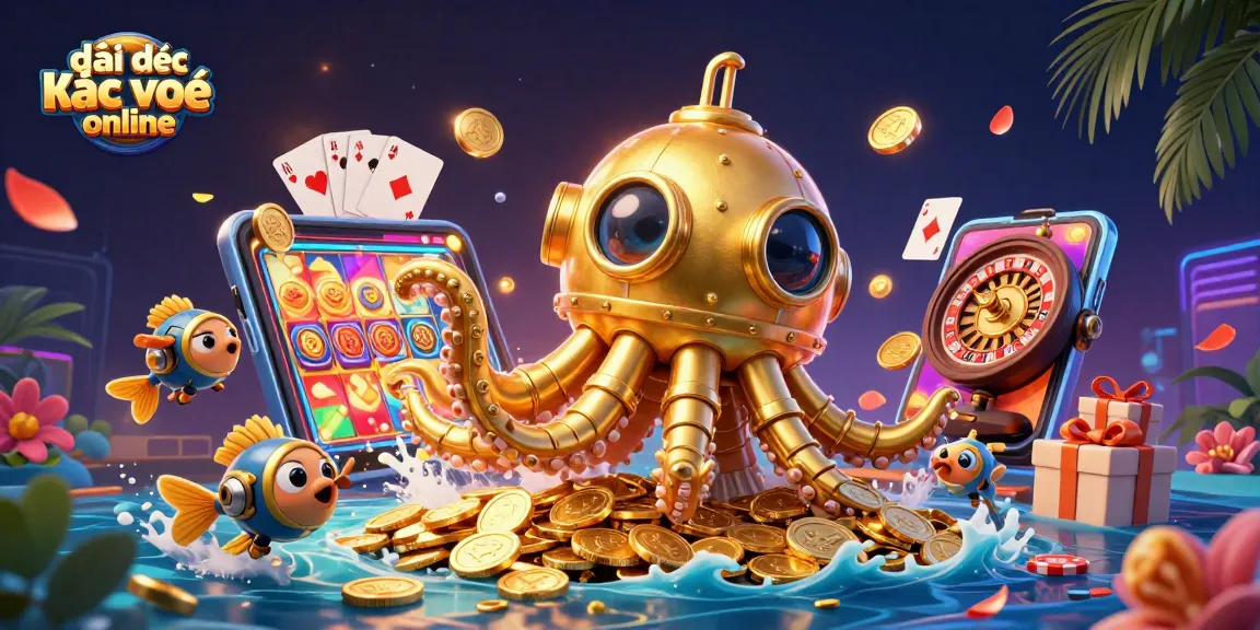 Engage in đại dịch xác sống online with vibrant slot gaming elements amidst gold coins and underwater treasures.
