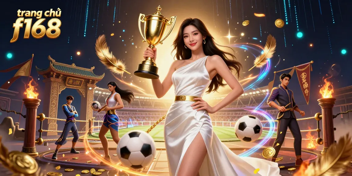 Experience the excitement of trang chủ f168 with a victorious woman and dynamic betting elements in a vivid casino scene.