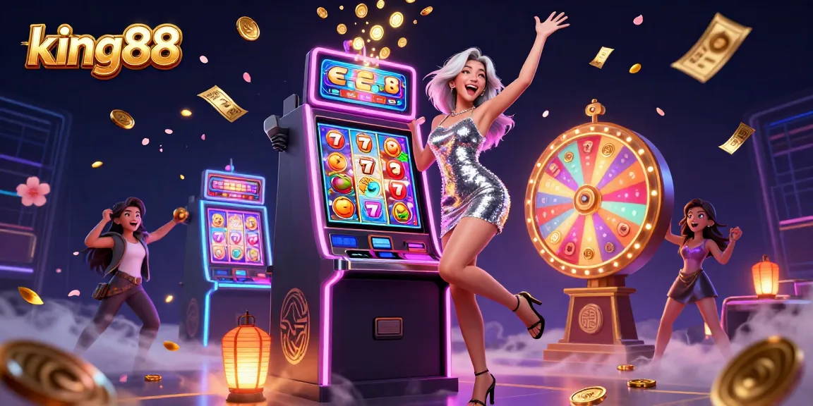 Experience king88's jackpot excitement with vibrant slots and thrilling casino elements!