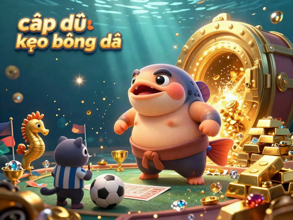 Experience sports betting action in an exciting scene with cập nhật kèo bóng đá showcasing a vibrant underwater arena.