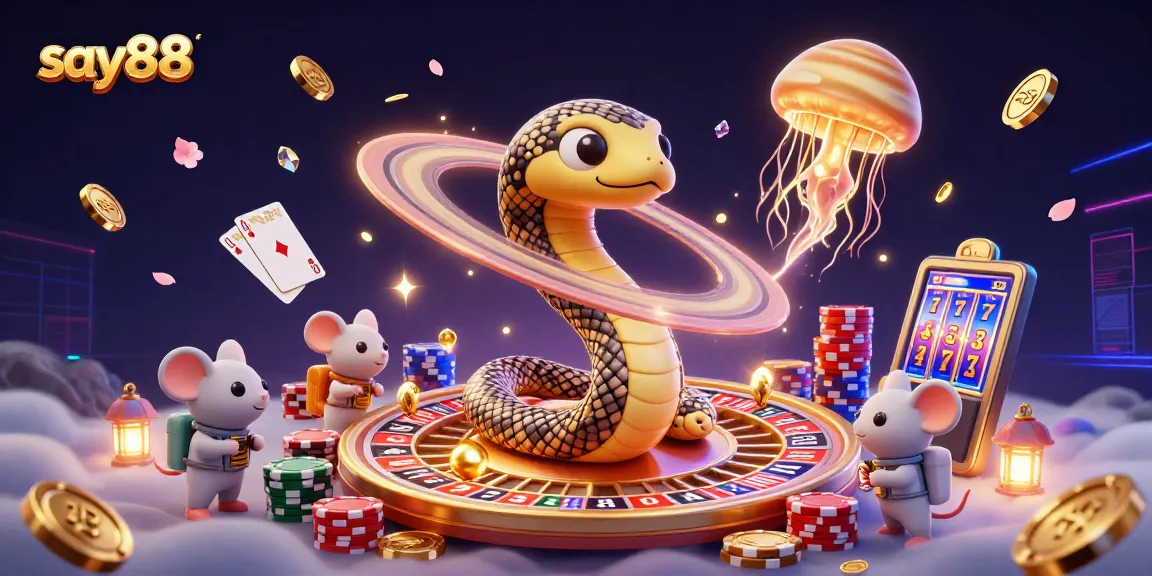 Experience say88's vibrant online casino action with cartoon characters, golden coins, and exciting gameplay.