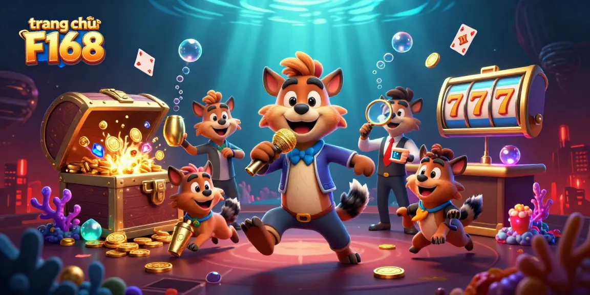 Experience the excitement at trang chủ F168 with rich casino scenes featuring hilarious hyena characters.