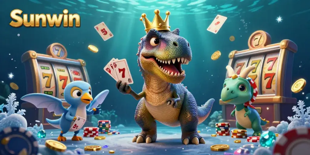 Engage with rewarding slots and games at Sunwin featuring animated characters and dynamic elements.