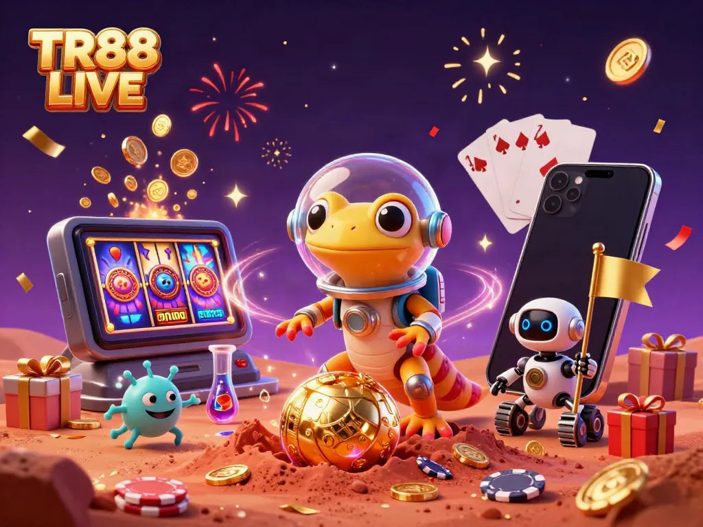 Join the adventure with TR88 LIVE as the Martian gecko uncovers a golden casino filled with excitement and winning opportunities.