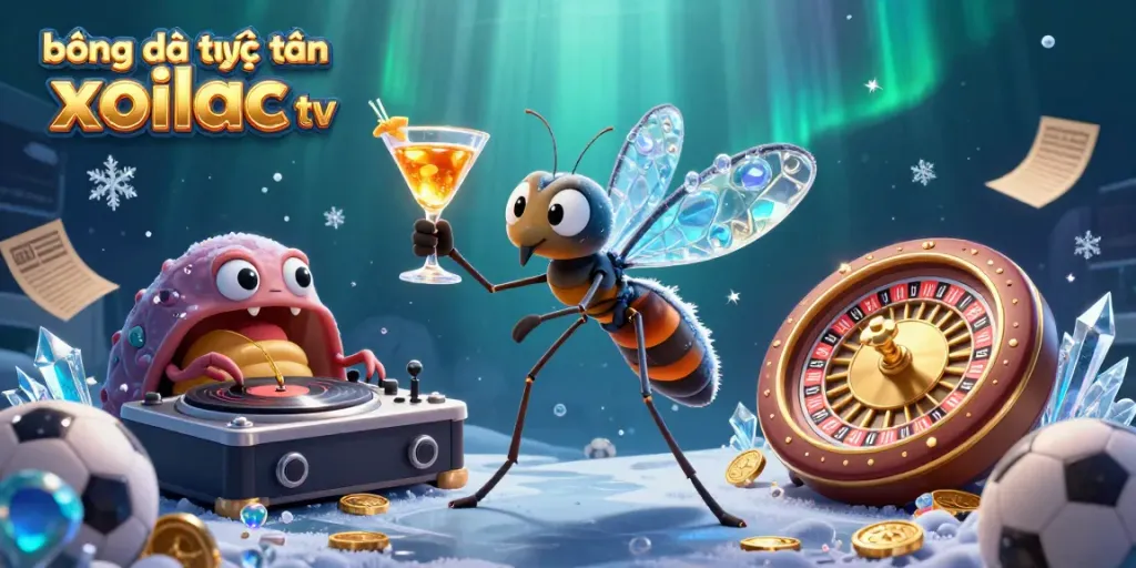 Experience the excitement of bóng đá trực tuyến xoilac tv with a captivating 3D casino scene featuring unique characters.