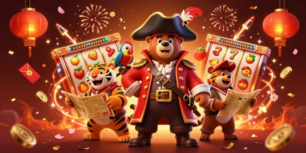 Engage in thrilling gameplay at non-gamstop-casinosuk with vibrant 3D elements and characters celebrating.