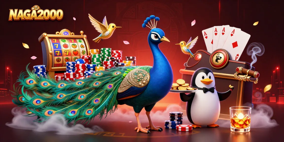 NAGA2000 menghadirkan gulungan slot yang cerah dan chip poker ke dalam kehidupan di sebuah adegan kasino yang menakjubkan.
