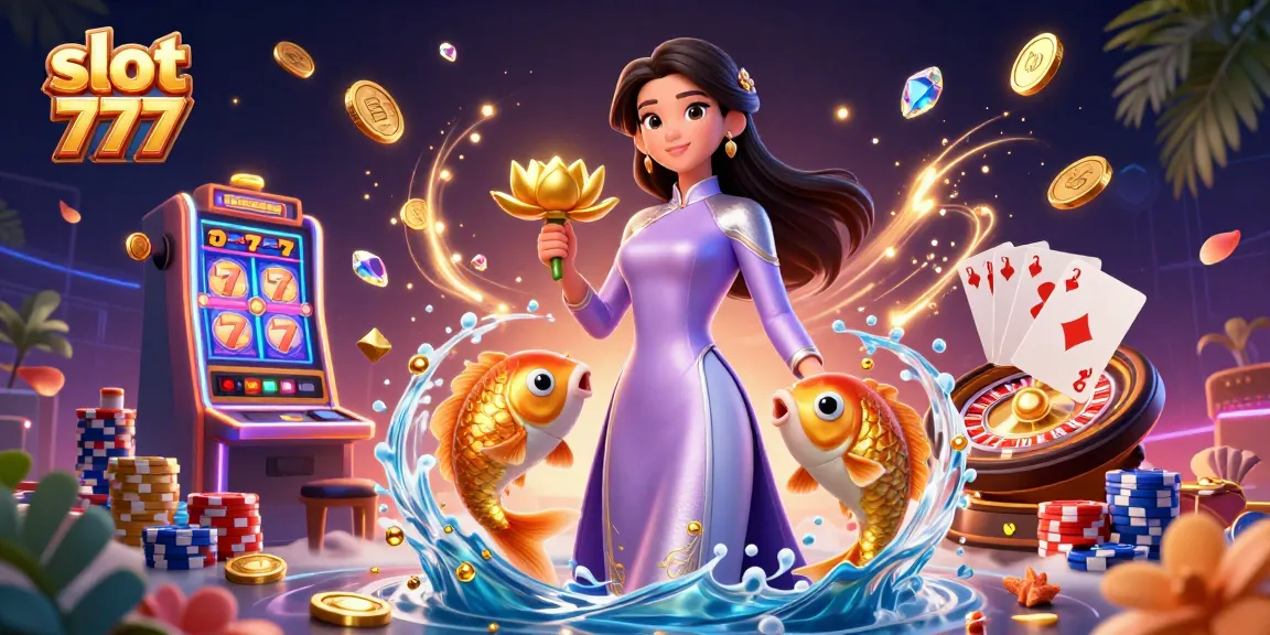 Play exciting slot 777 games with vibrant graphics and dynamic winning features in this 3D illustration.