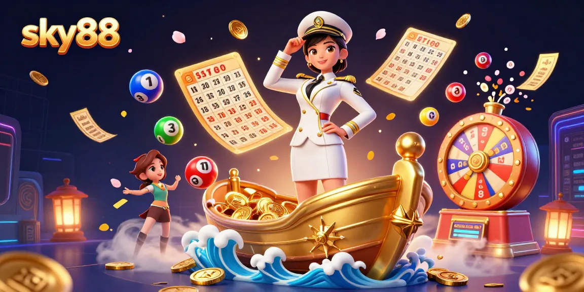 Sky88 Casino immerses players in a vibrant world of colorful lottery elements and dynamic gaming experience.