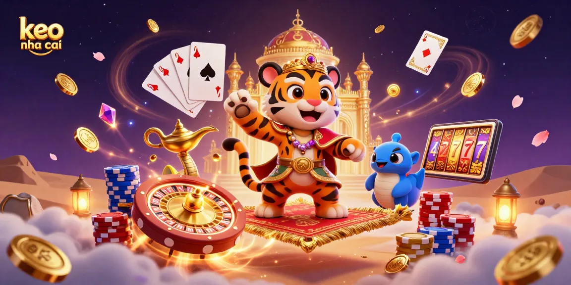 Experience the excitement of keo nha cai with vibrant characters and dynamic casino elements.