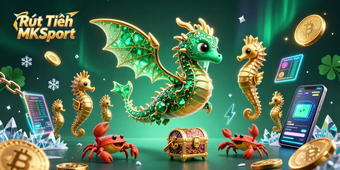 Engaging visual of Rút Tiền MKSport featuring a lush underwater scene with vibrant crypto elements.