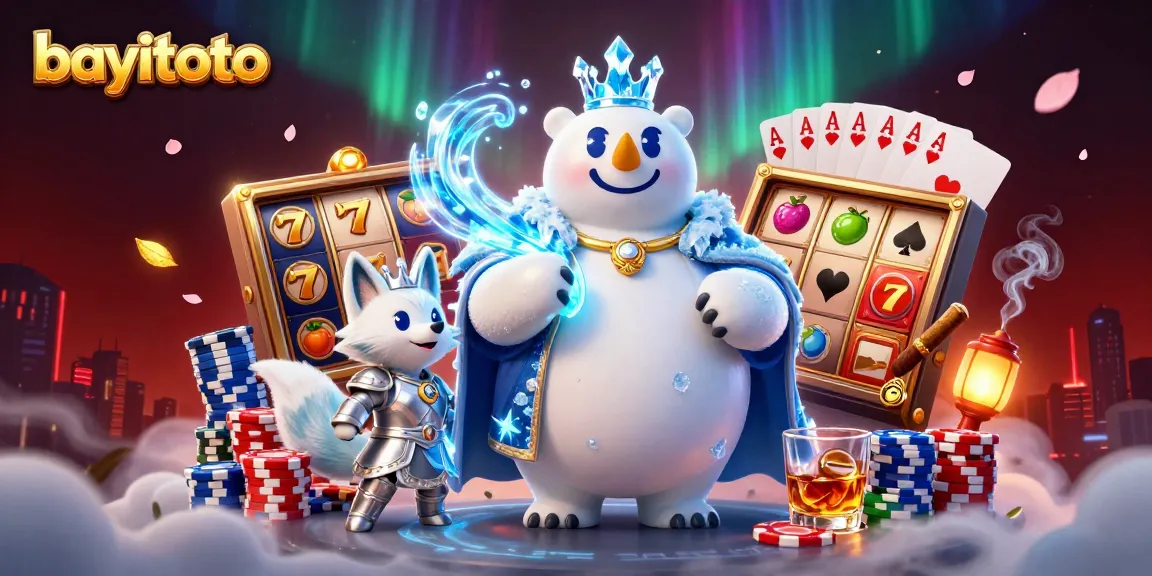 Bayitoto offers thrilling online slot games with vibrant 3D casino illustrations featuring unique characters.