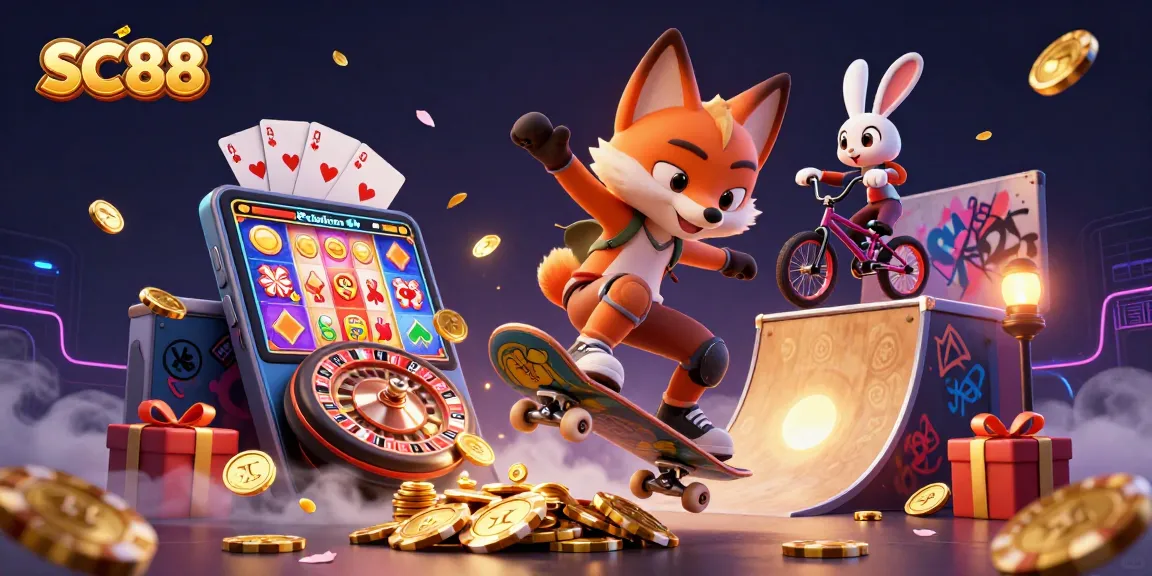 Experience thrilling gameplay at SC88 with vibrant slot games, clever fox, and colorful casino action!