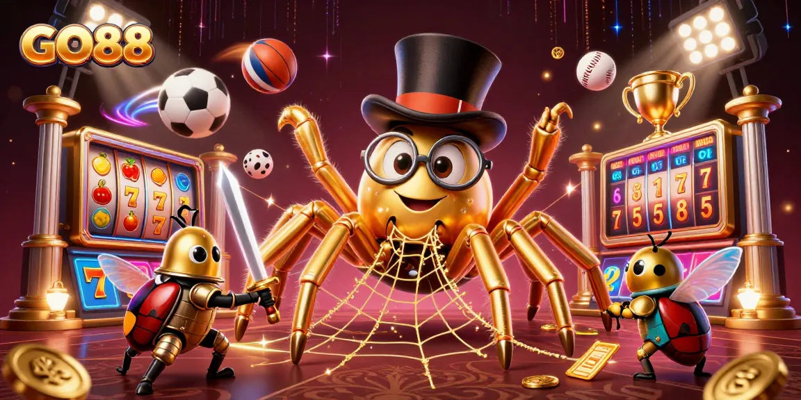 Experience thrilling gameplay at GO88 with dynamic characters, slot elements, and casino atmosphere.