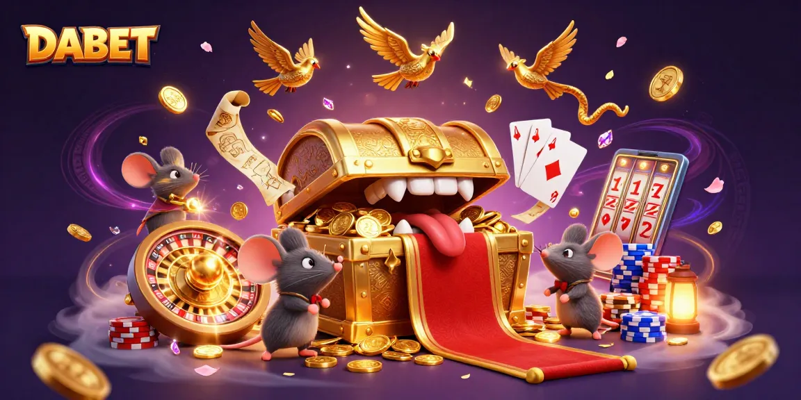 DABET invites players to win big with thrilling games in this dynamic casino illustration.