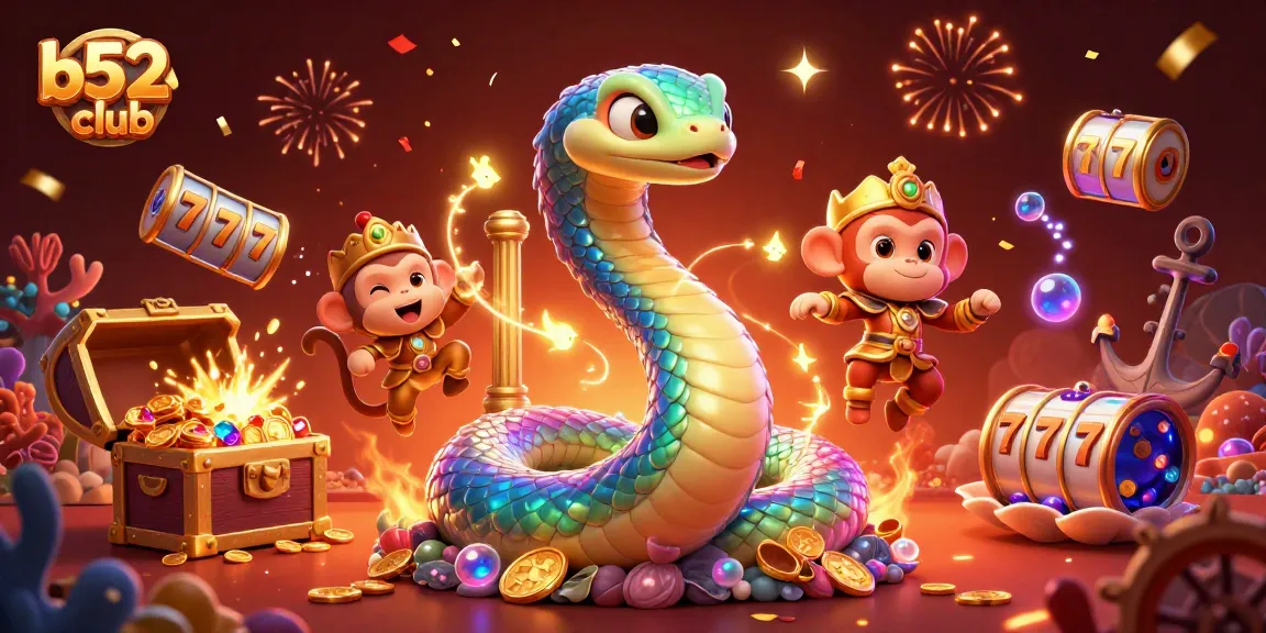 Engage with thrilling gameplay at b52club featuring colorful slot reels and magical creatures.