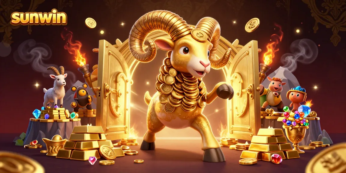Engage with sunwin's thrilling online casino action in a lavish golden scene of excitement.