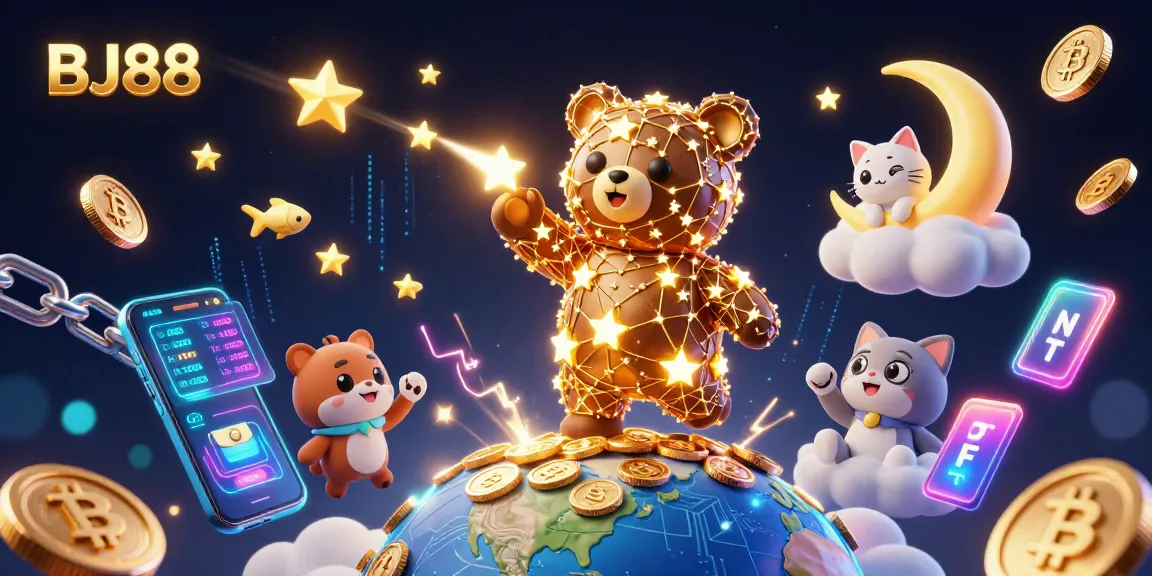 Experience winning thrills at BJ88 Casino with vibrant 3D gaming visuals and cryptocurrency elements.
