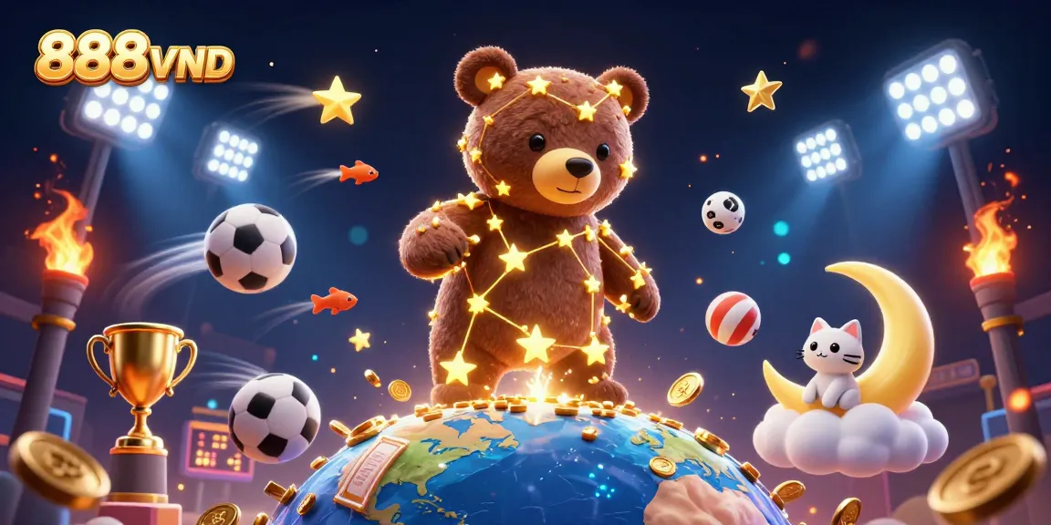 Engage in thrilling gameplay at 888VND with exciting sports bets surrounded by shimmering gold.