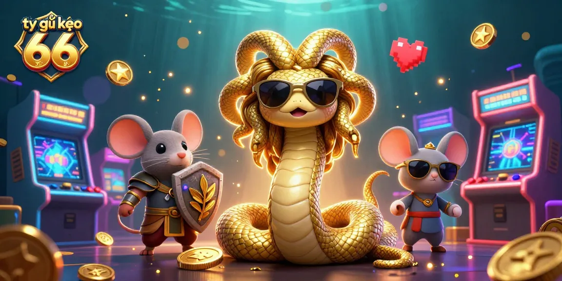 Engage with tỷ lệ kèo 66 in a vibrant casino scene featuring Medusa and a warrior mouse.