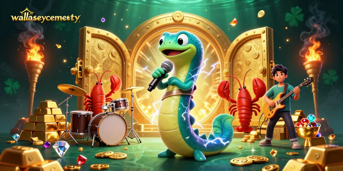 wallaseycemetery brings a vibrant underwater casino scene to life with an electric eel DJ and gemstone treasures.