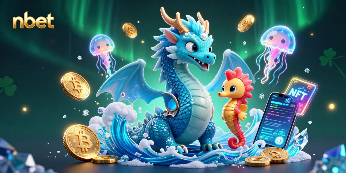 Engage with nbet's exhilarating gameplay as a dragon and seahorse knight explore crypto wealth.
