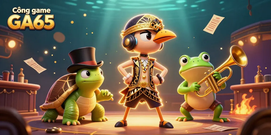 Cổng game GA65 showcases an intense cockfighting scene with rich elements and vibrant characters.