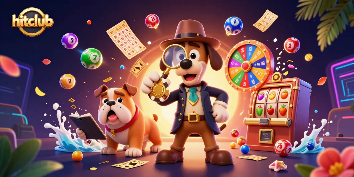 Experience hitclub's vibrant casino world with a detective and companion finding treasures through dynamic game elements.