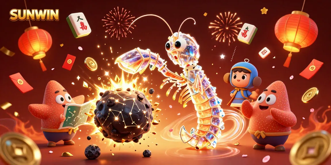 SUNWIN offers an exciting gambling experience with vibrant visuals and energetic characters celebrating wins.