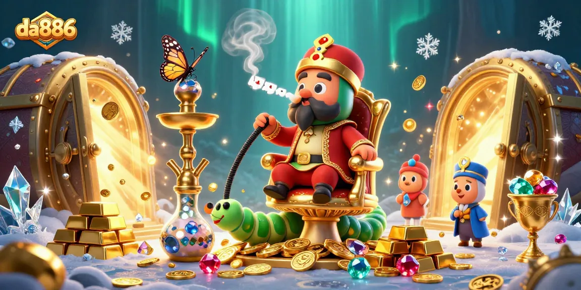 Engage with high-stakes gameplay at da886, featuring a vibrant 3D casino illustration of winning poker hands.