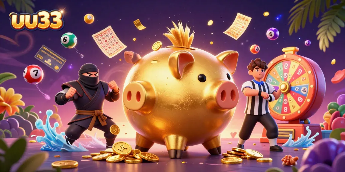 Engage in thrilling gaming adventures at uu33 with a vibrant 3D casino scene.